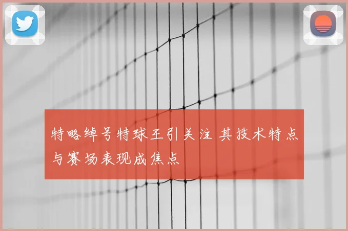 特略绰号特球王引关注 其技术特点与赛场表现成焦点